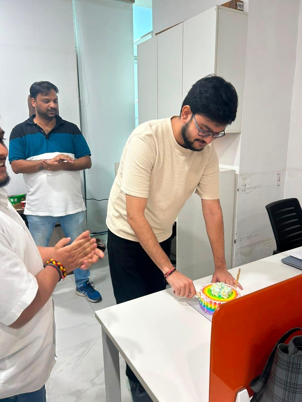 Team Cake Cutting Moment